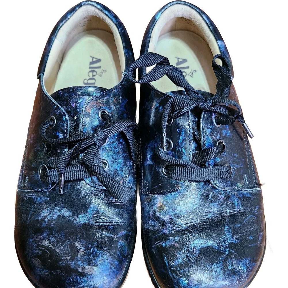Alegria KIM 148 Slip Resistant Comfort Shoe EU 36 Black Iridescent Floral‎